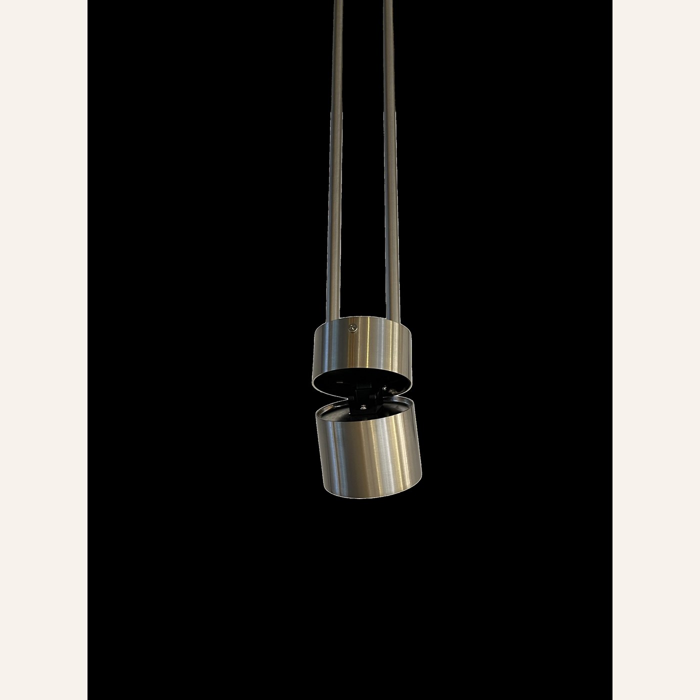 Brushed Silver Adjustable Cylinder Pendant Light